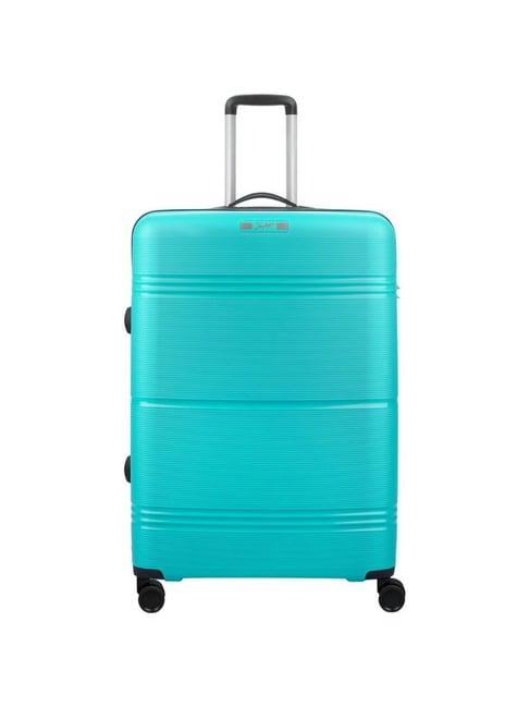skybags focus turquoise striped hard large trolley bag - 30 cm