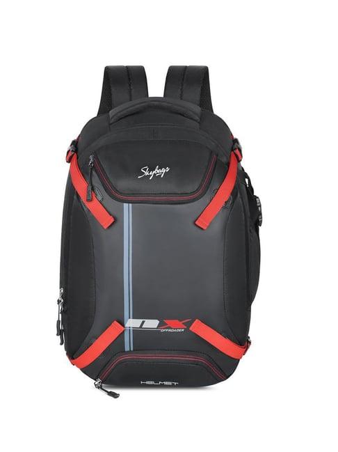 skybags gear nxt 02 black polyester printed laptop backpack - 32 ltrs