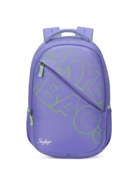 skybags grad 01 lavender polyester printed laptop backpack - 30 ltrs