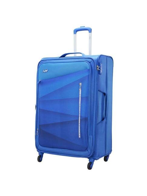 skybags gradient blue printed soft large trolley bag - 52 cm