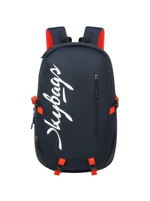 skybags new aether blue polyester solid laptop backpack - 32 ltrs