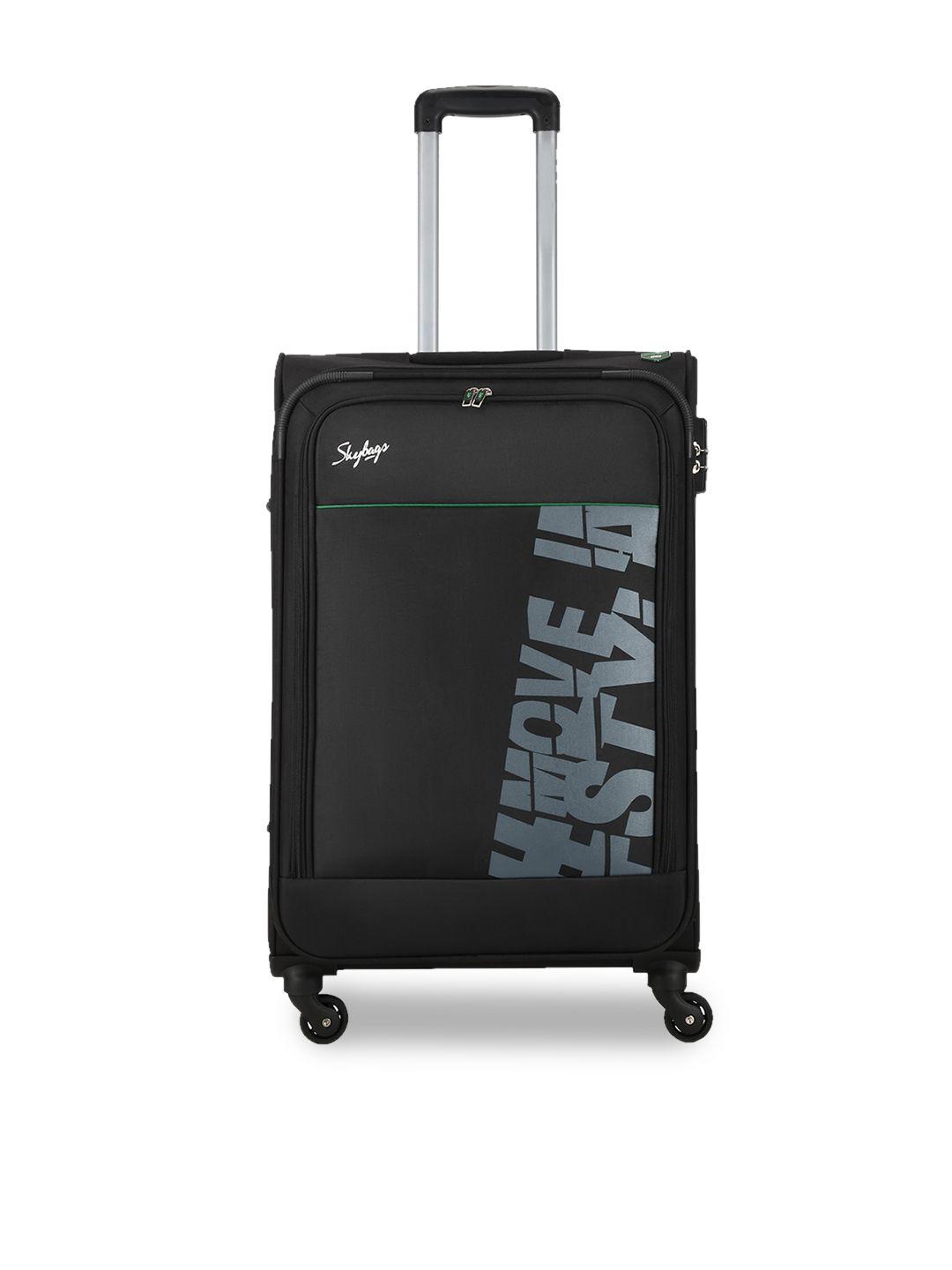 skybags printed soft-sided medium trolley suitcase