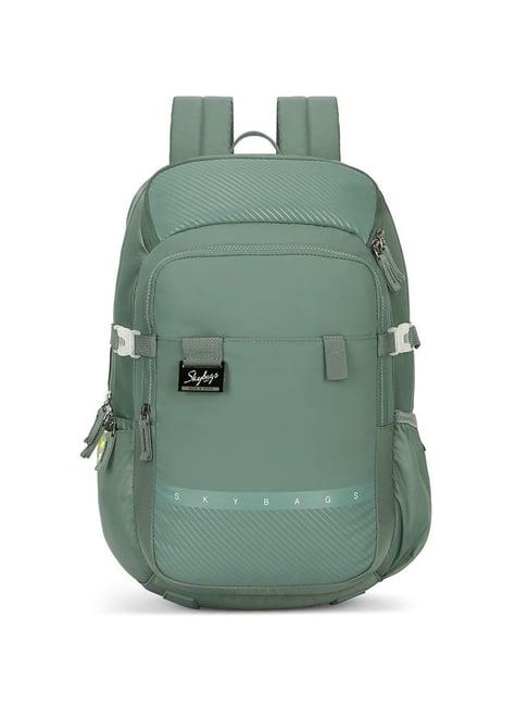 skybags protech green polyester printed laptop backpack - 25 ltrs