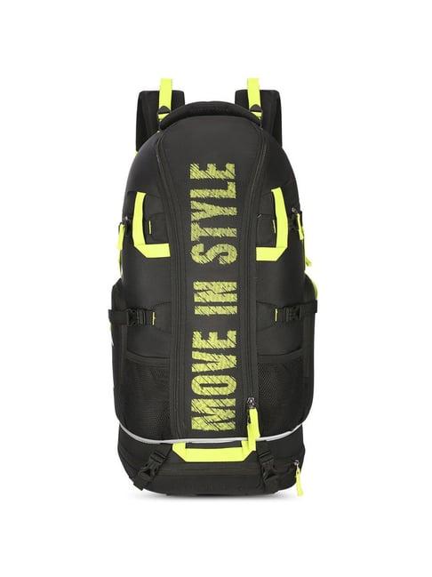 skybags ridge 01 black polyester printed rucksack - 45 ltrs