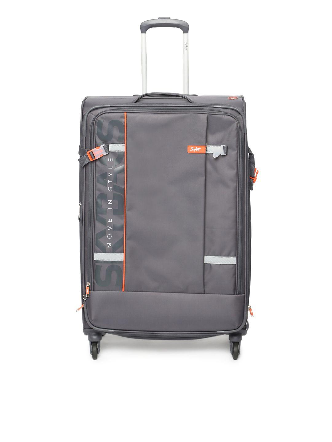 skybags snazzy grey solid large trolley bag