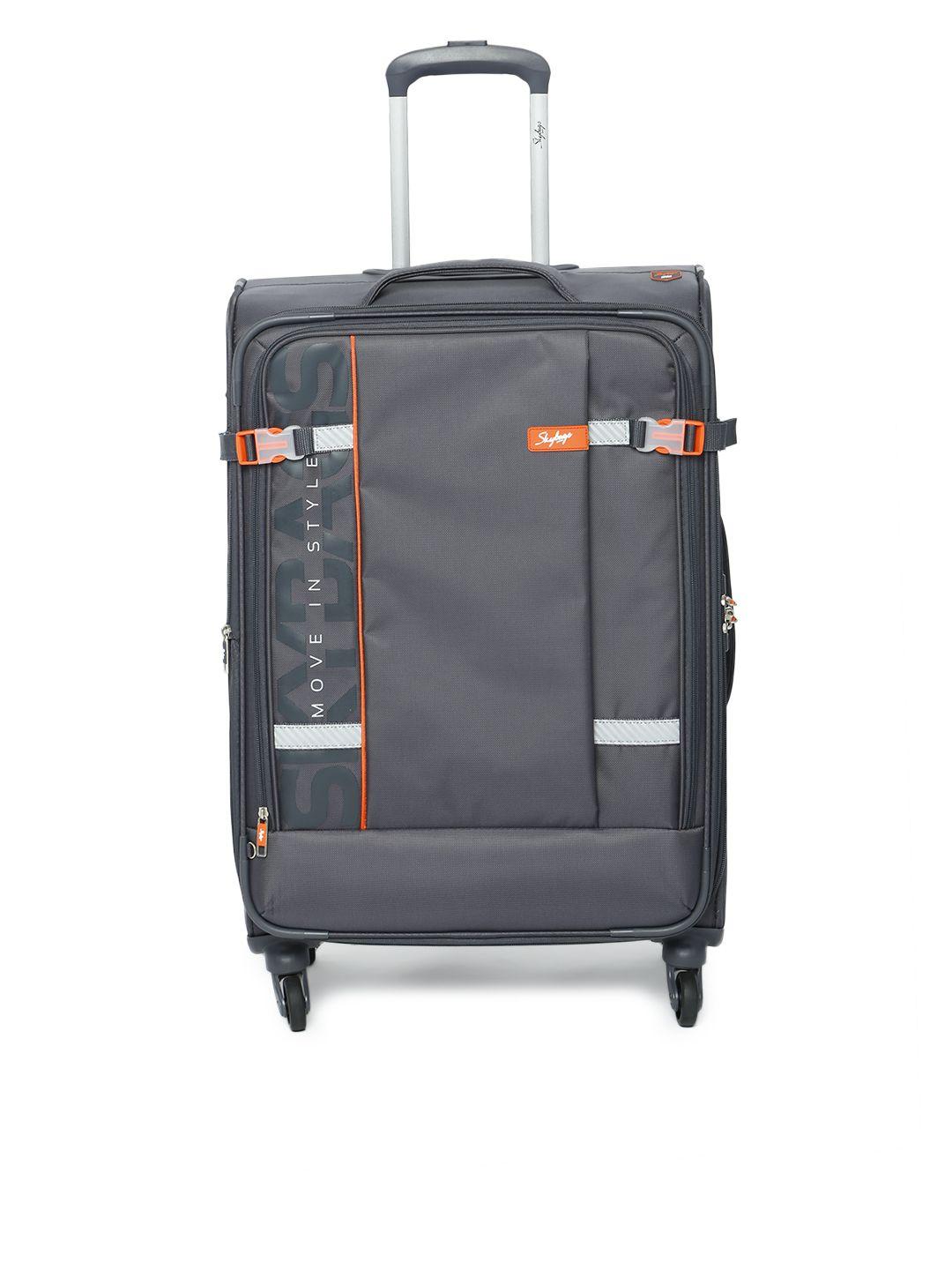 skybags snazzy solid snazzy soft-sided medium trolley suitcase