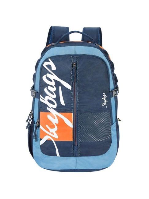 skybags strider nxt 02 35 ltrs ink blue medium laptop backpack