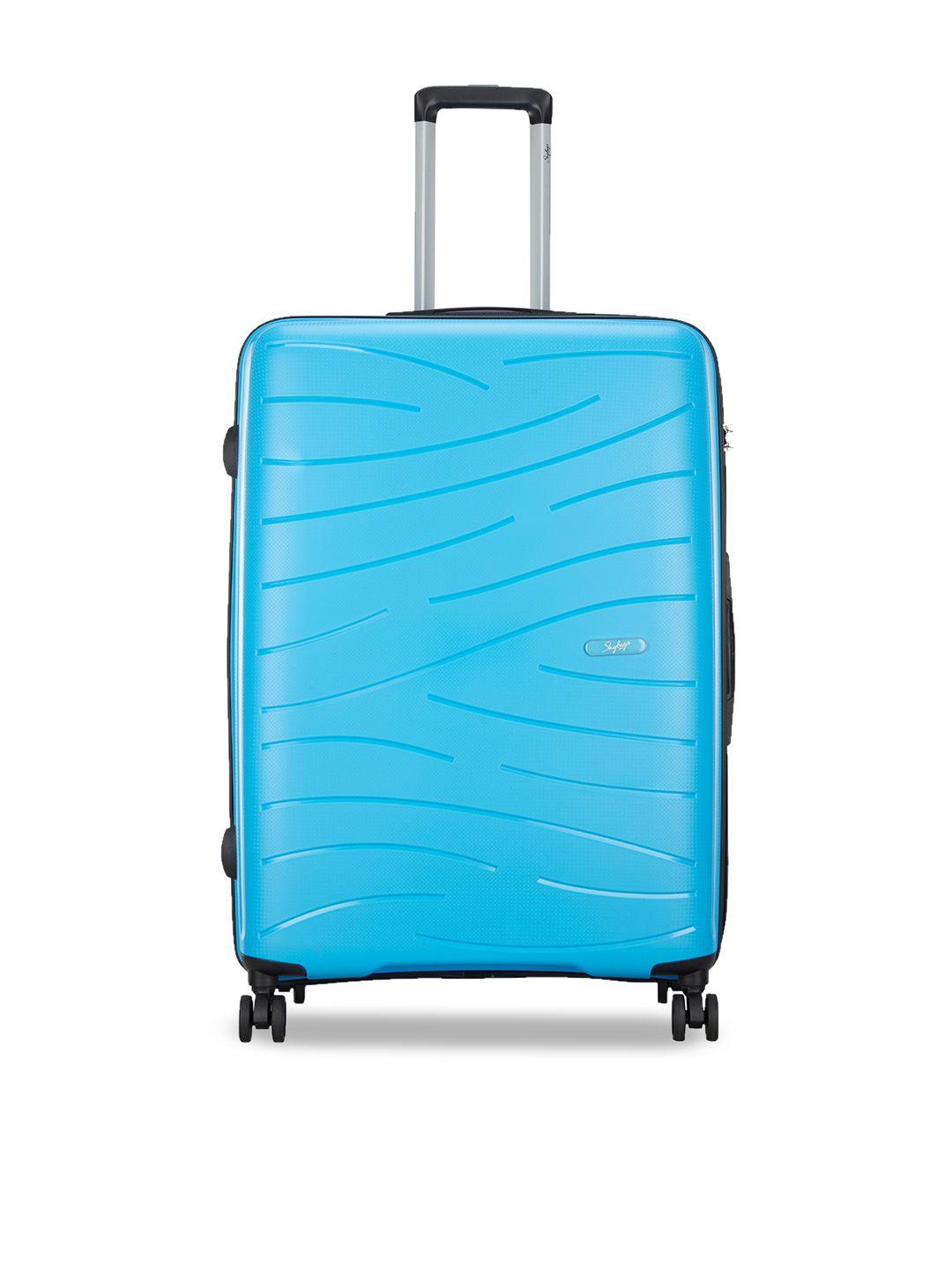 skybags textured hard-sided 360 water resistant large trolley suitcase