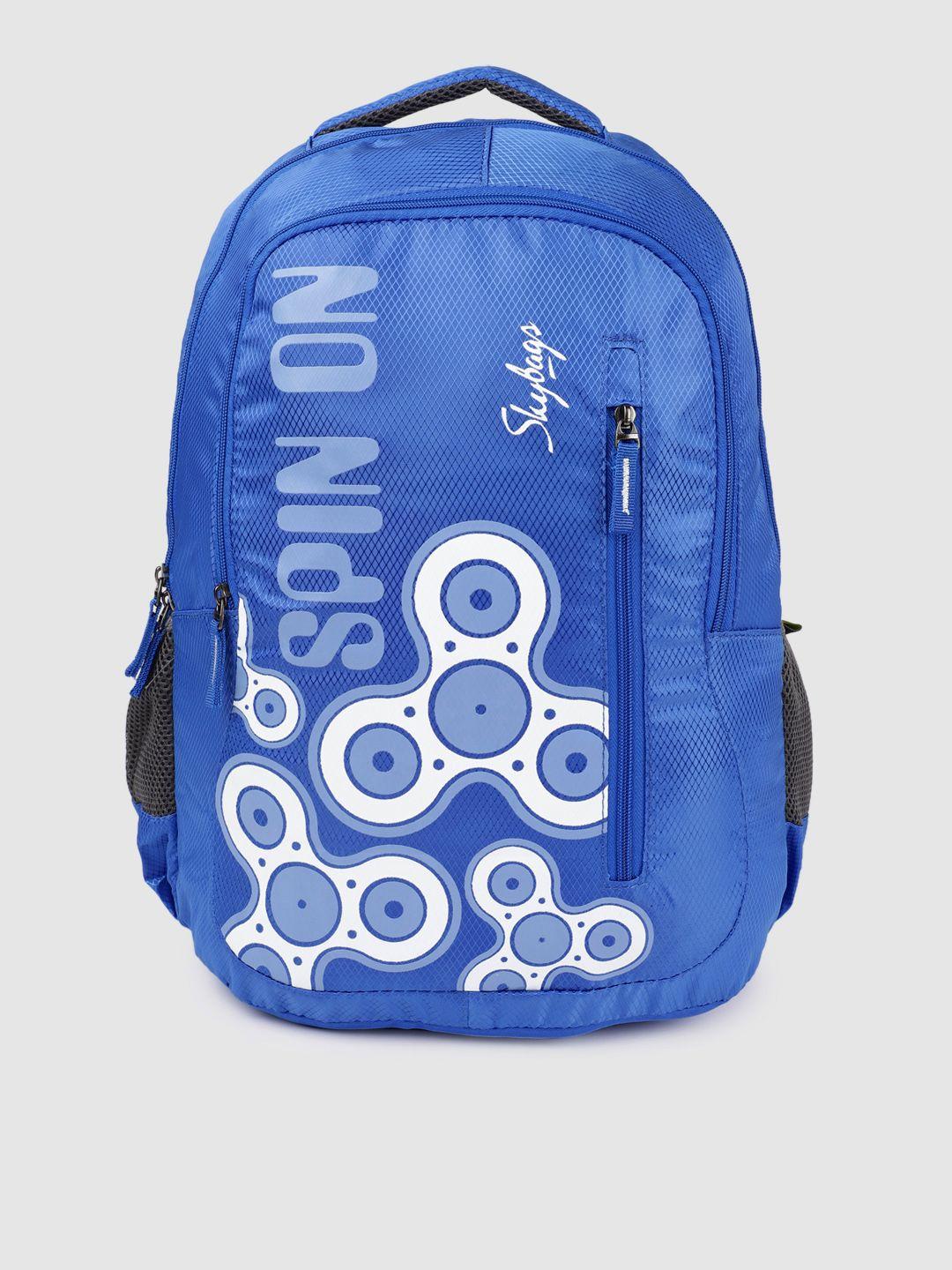 skybags unisex blue graphic backpack