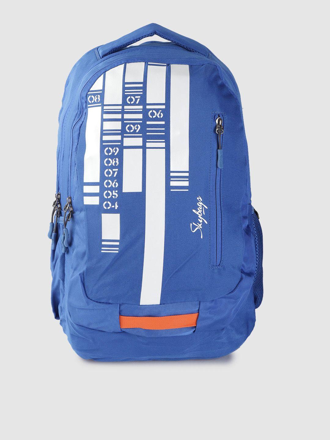 skybags unisex blue lazer 02 graphic backpack with rain cover