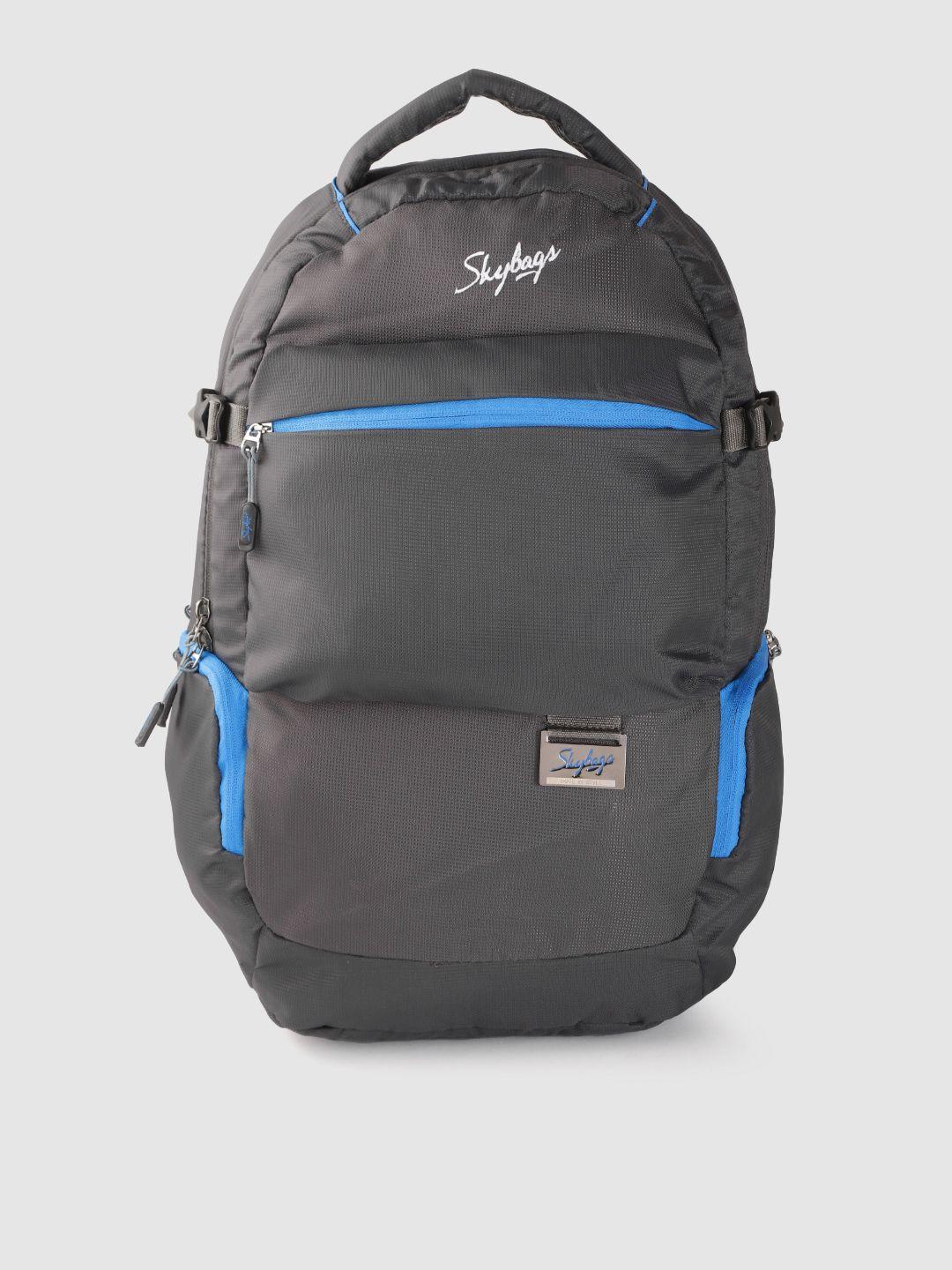 skybags unisex charcoal grey solid backpack