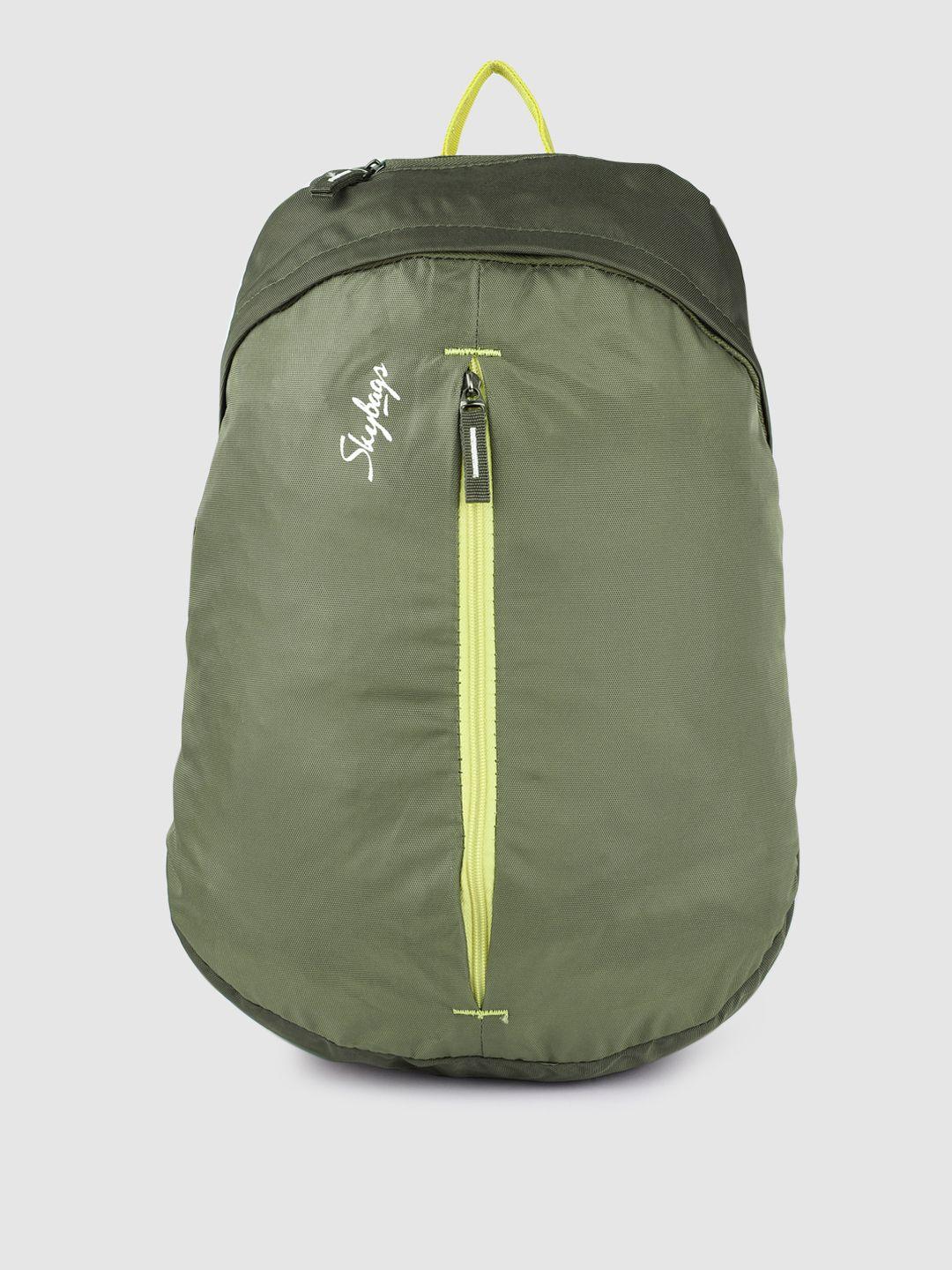 skybags unisex green solid backpack