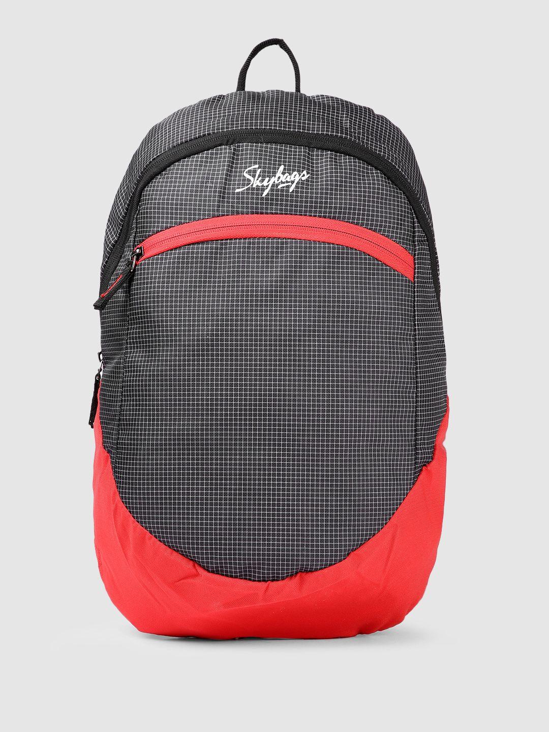 skybags unisex loco 02 grid print backpack