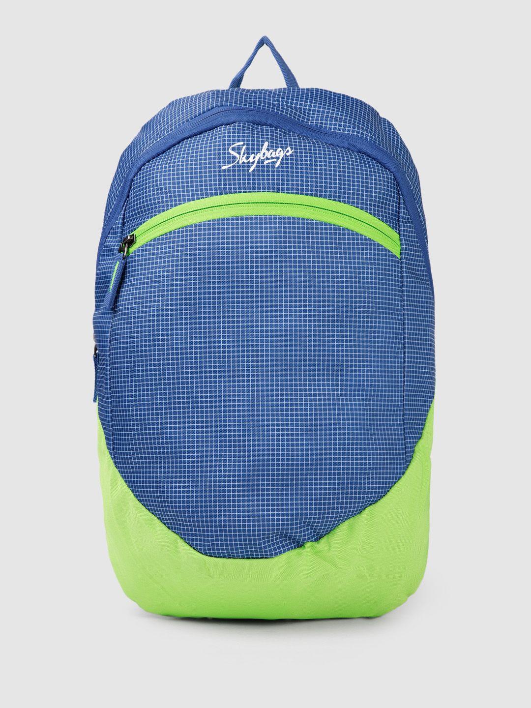 skybags unisex loco 02 grid print backpack
