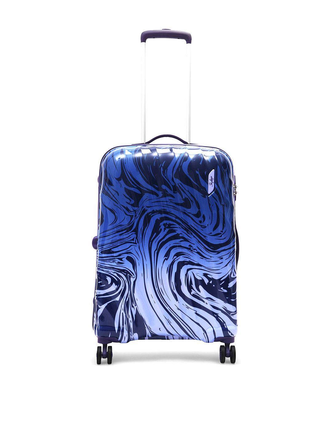 skybags unisex printed water resistant hard-sided trolley suitcase