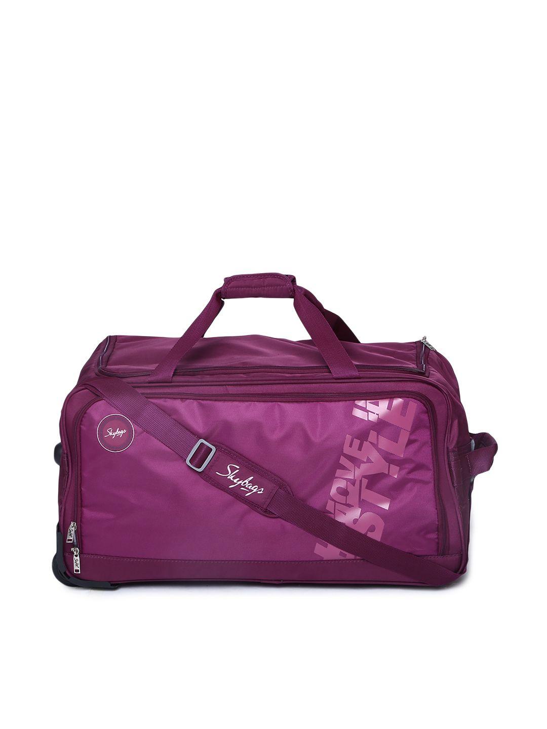 skybags unisex purple two-toned casper trolley duffle bag