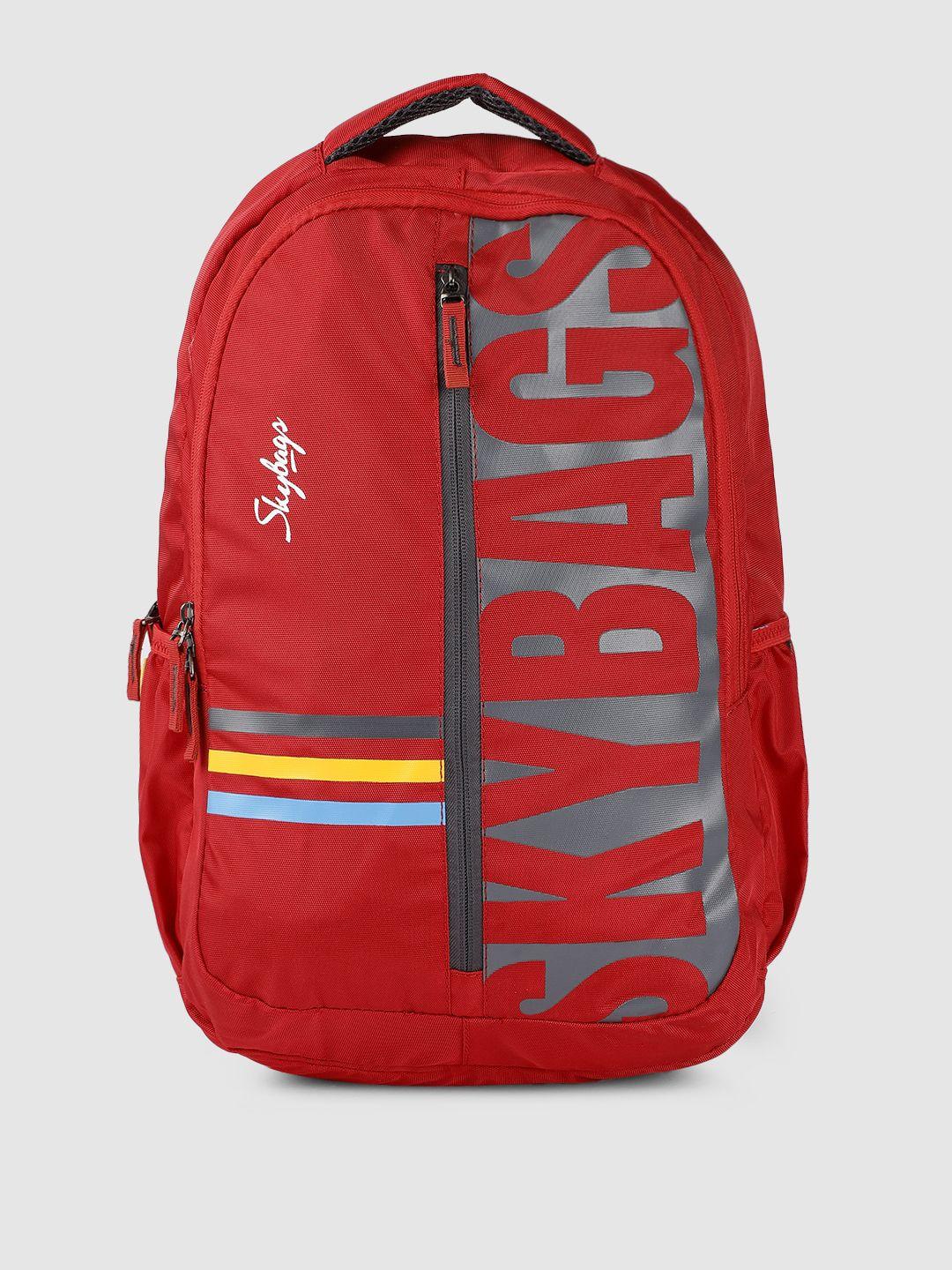 skybags unisex red printed backpack