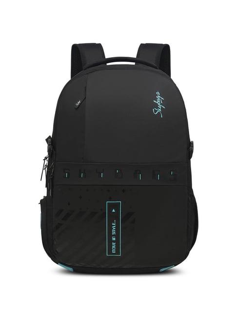 skybags xelius pro 02 black polyester printed laptop backpack - 29 ltrs