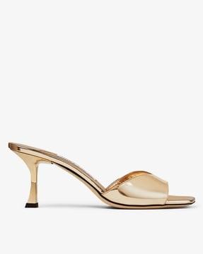 skye metallic leather sandals