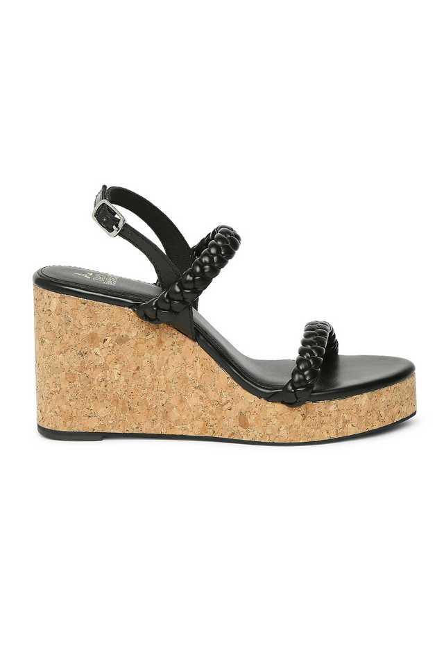 skye pu buckle womens casual heels