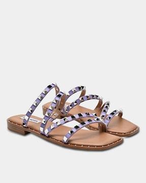 skyler embellished strappy slip-on flat sandals