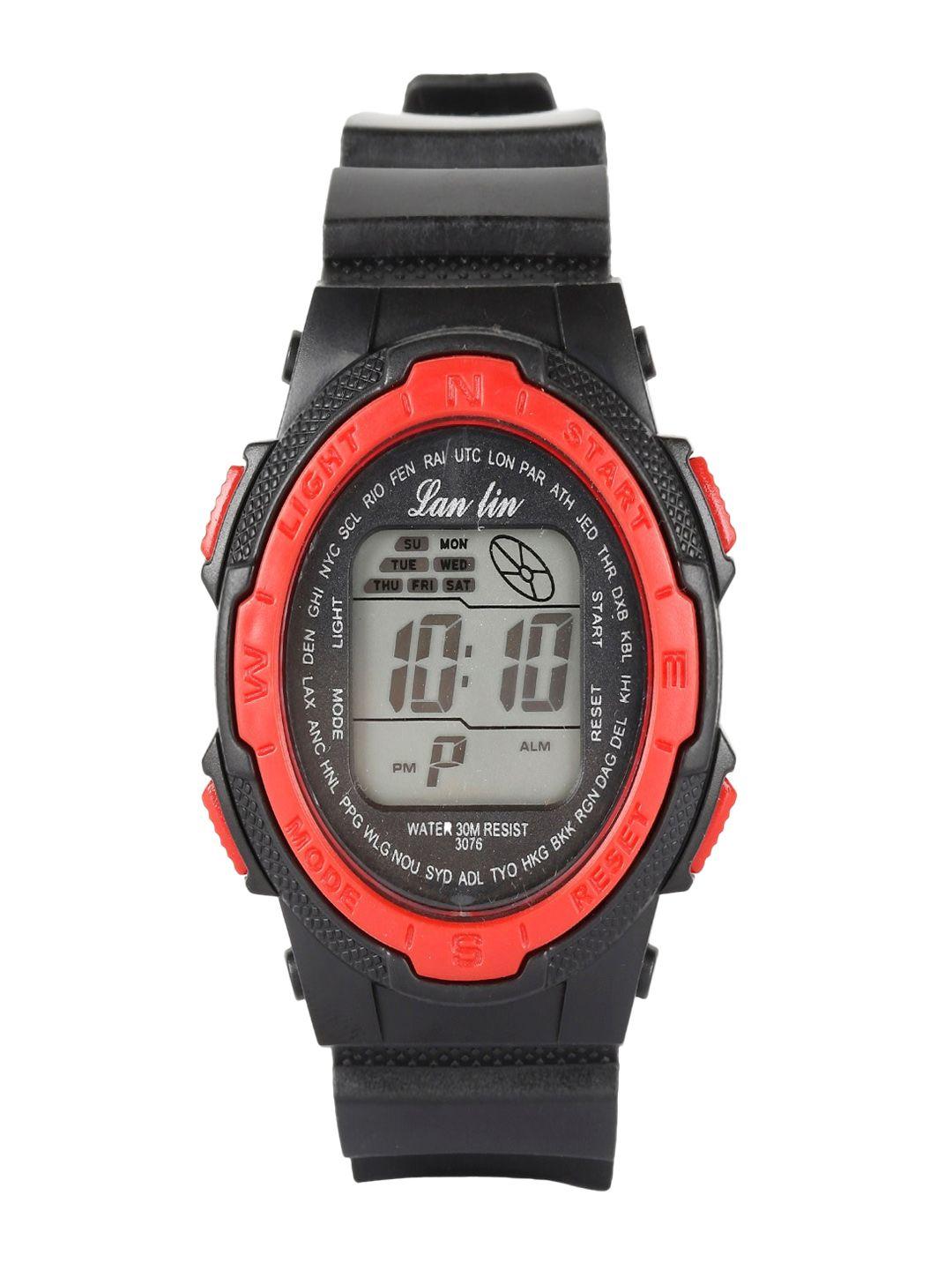 skylofts boys dial & straps digital automatic watch lan_digital_red