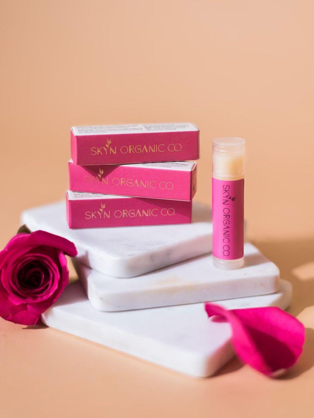 skyn organic co. women pink rose lip balm