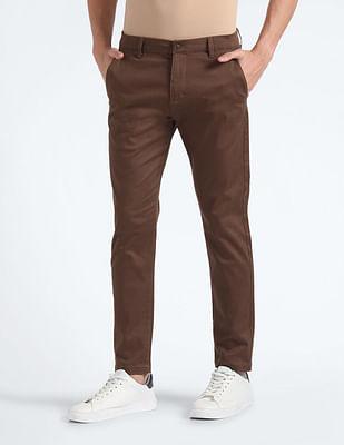 slash slim tapered solid trousers
