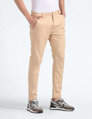 slash slim tapered solid trousers