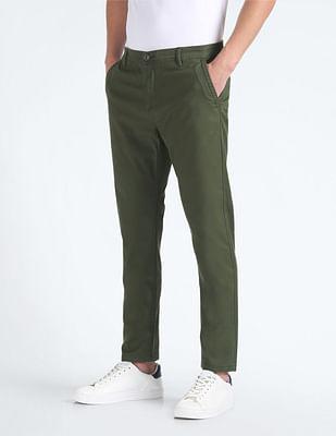 slash slim tapered twill trousers