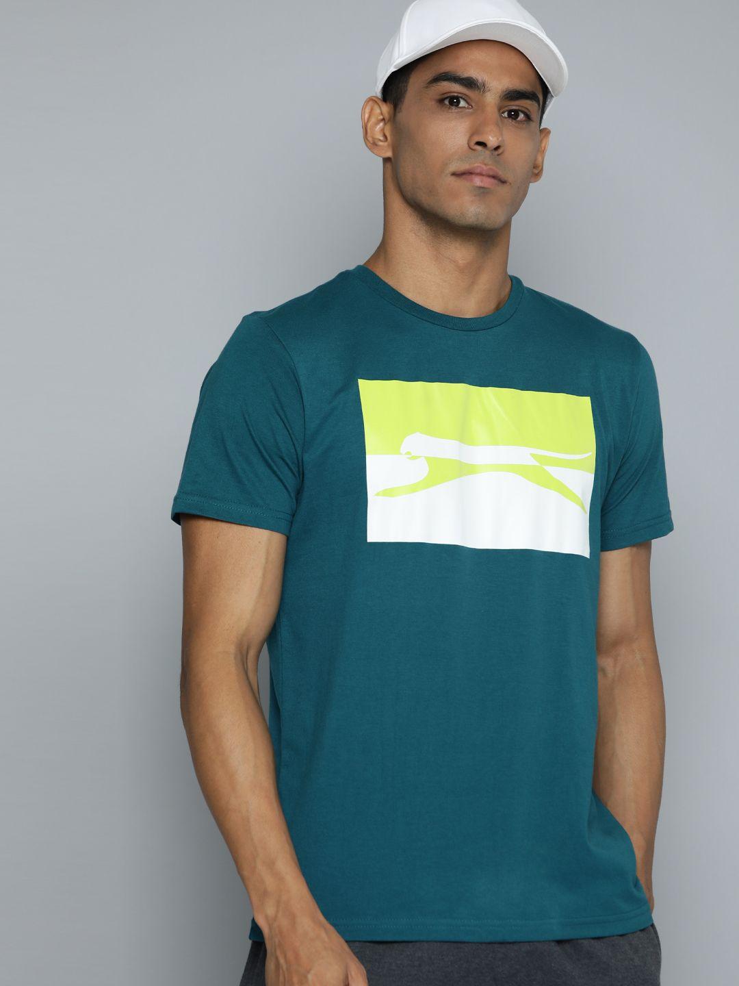 slazenger brand logo printed running t-shirt