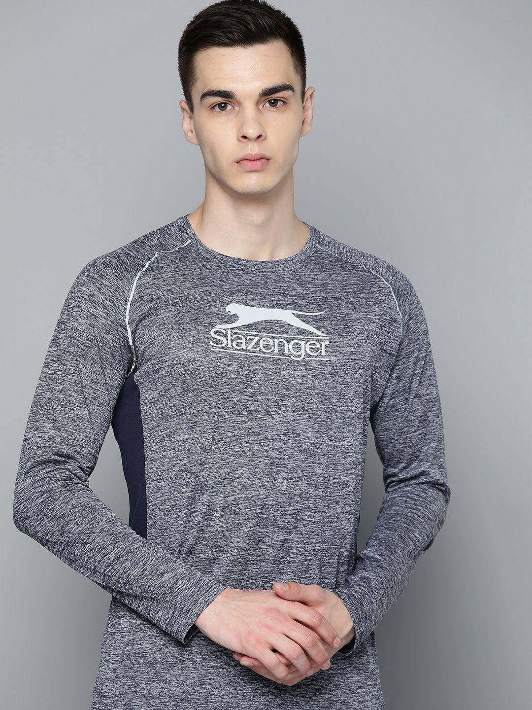 slazenger brand logo printed ultra dry sports t-shirt with reflective detail