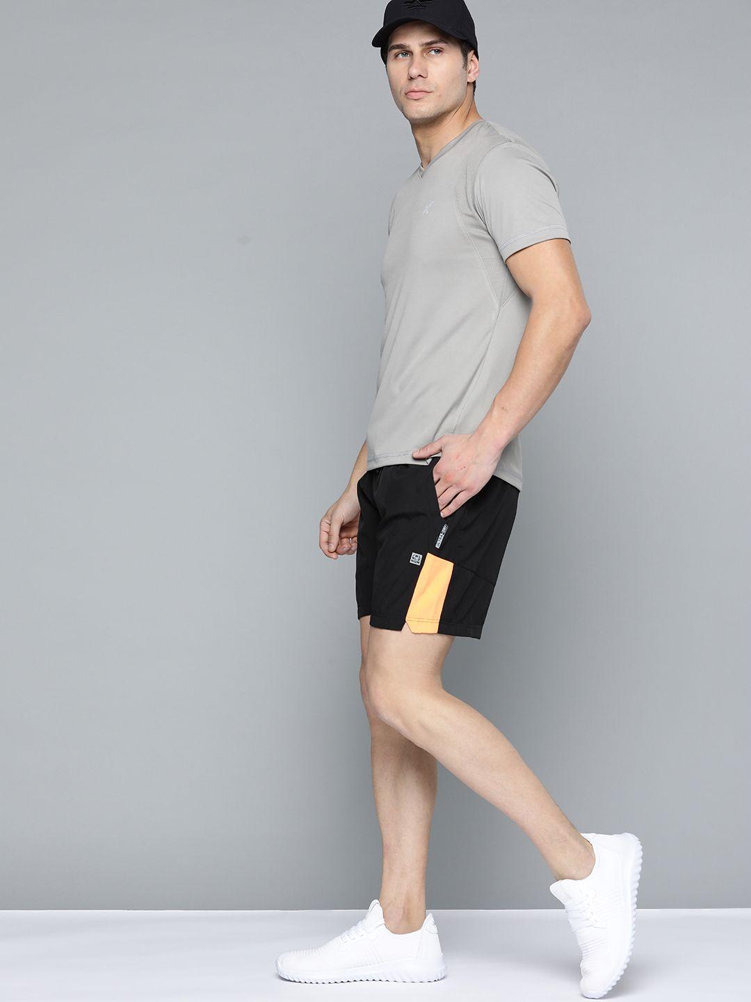 slazenger men black running rapid-dry sports shorts