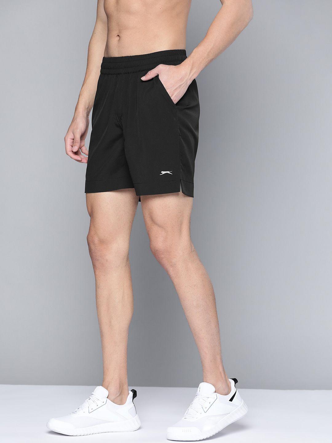 slazenger men black running sports shorts