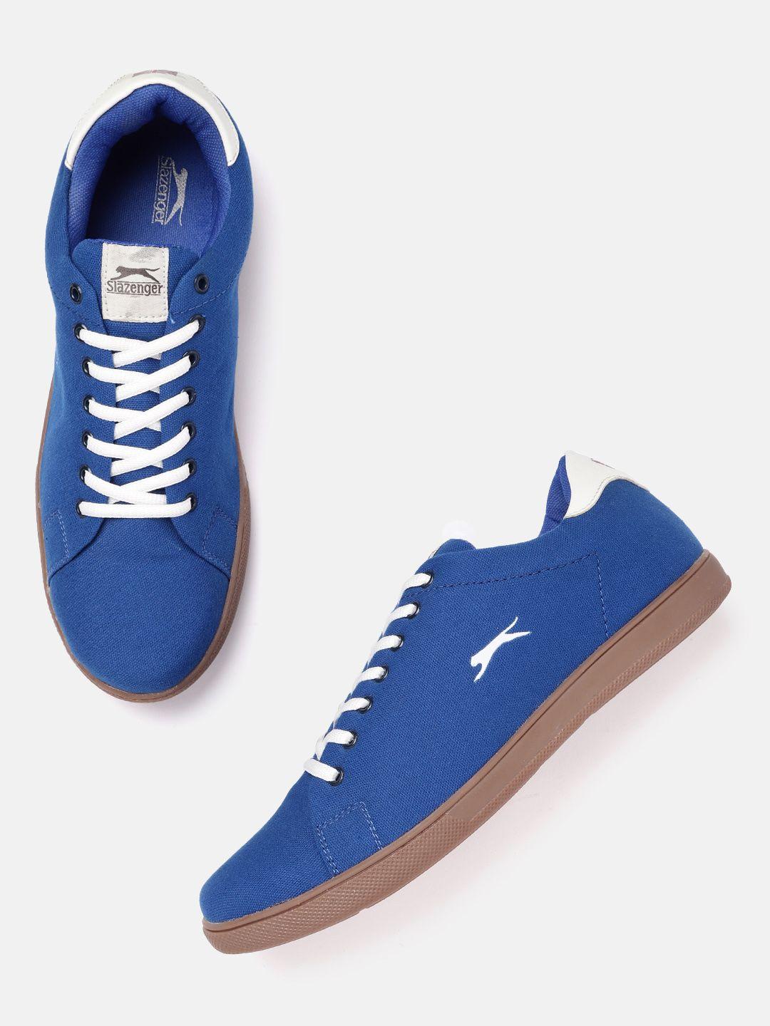 slazenger men blue solid sneakers