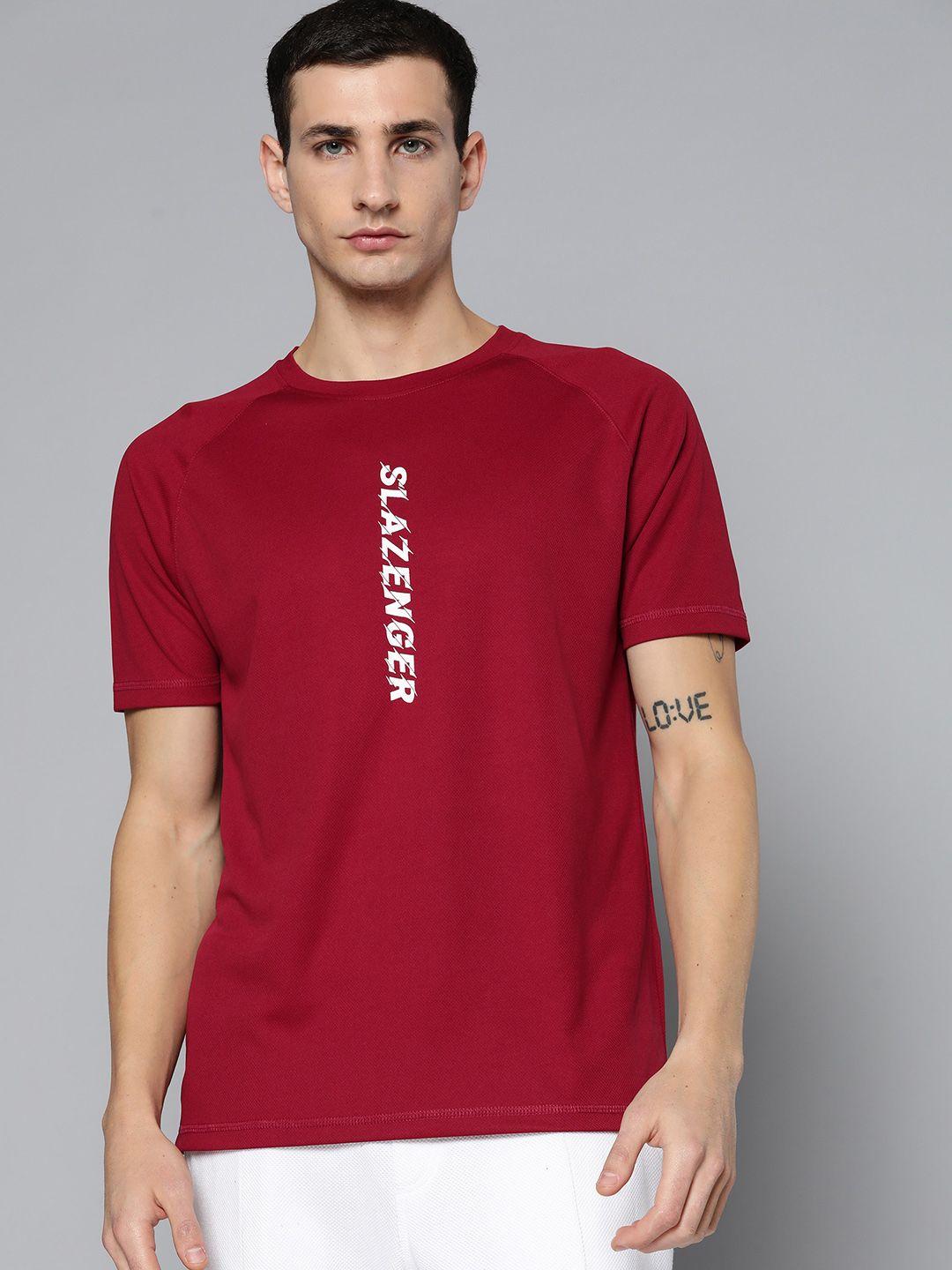 slazenger men brand logo printed running t-shirt