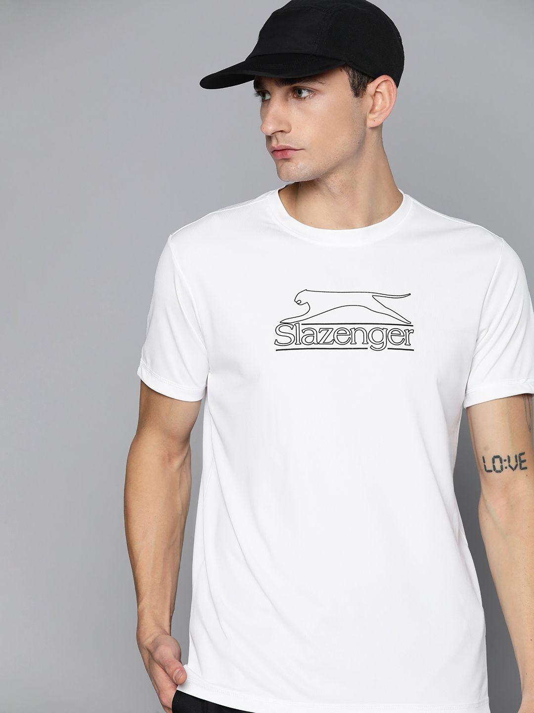slazenger men brand logo printed running t-shirt