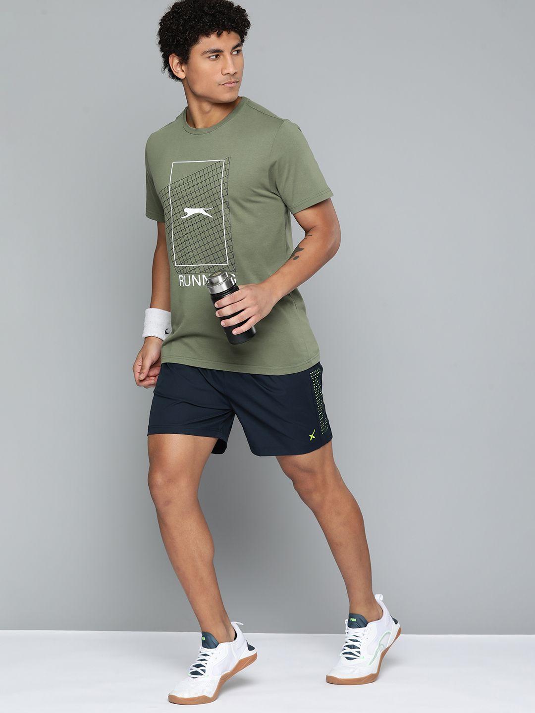 slazenger men brand logo printed running t-shirt