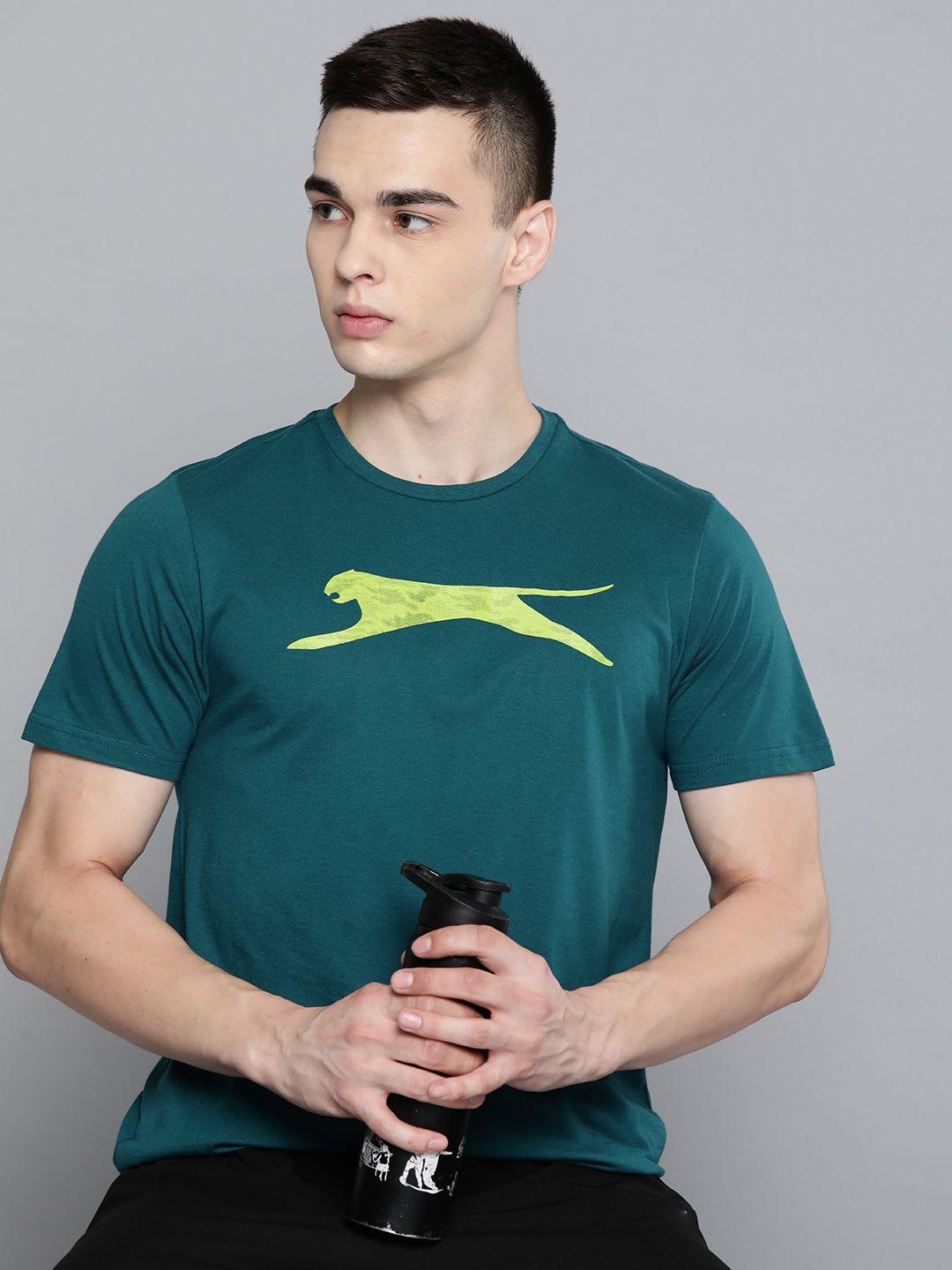 slazenger men brand logo printed running t-shirt