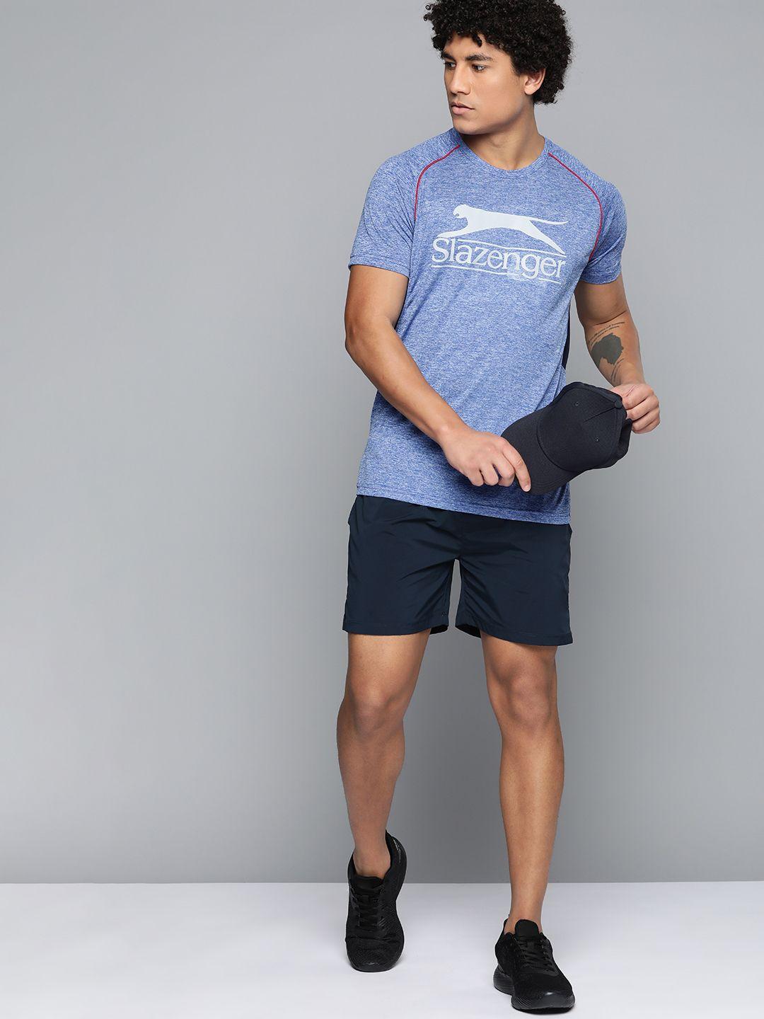 slazenger men brand logo printed ultra-dry running t-shirt