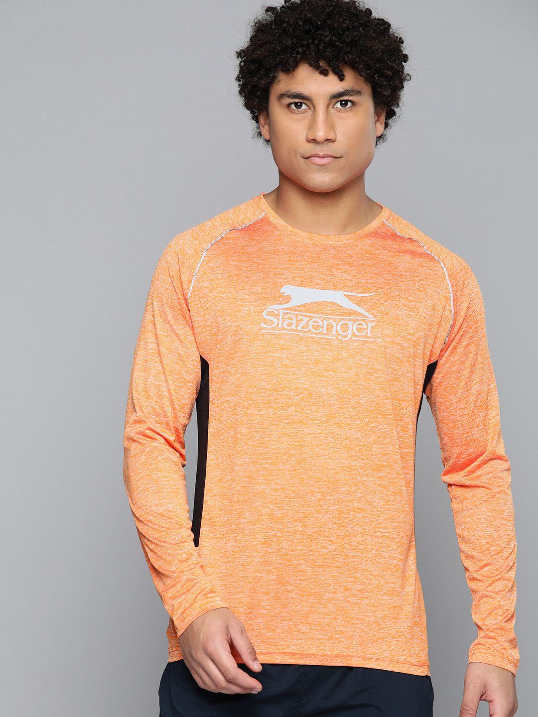 slazenger men brand logo printed ultra-dry running t-shirt