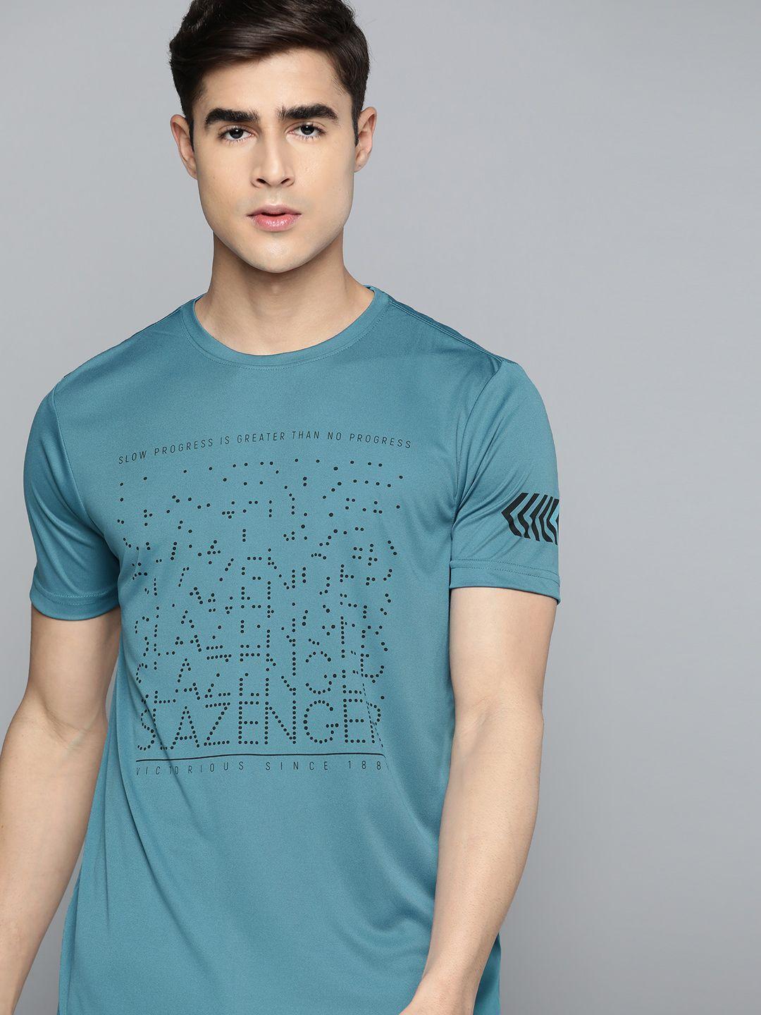 slazenger men brand logo printed ultra-dry tennis t-shirt