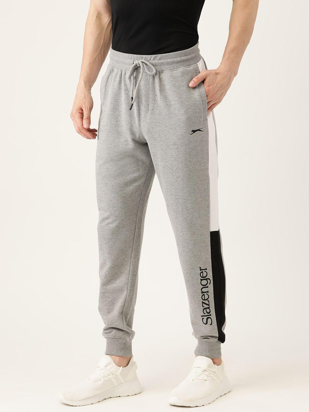 slazenger men grey melange solid joggers