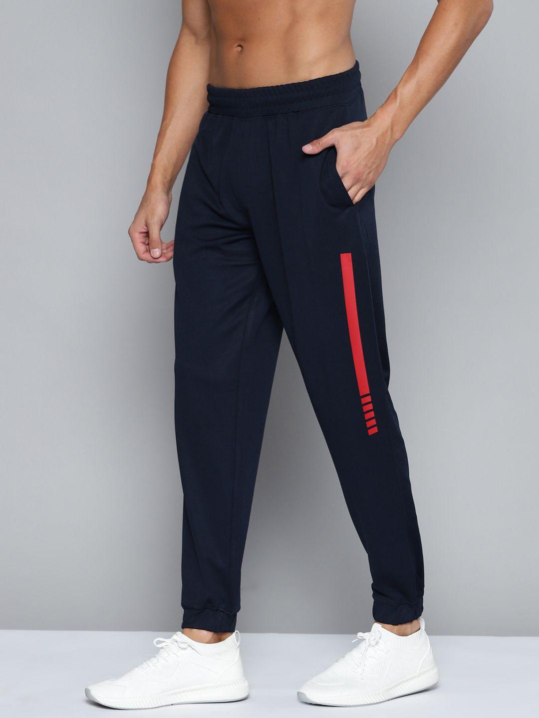 slazenger men navy blue brand logo printed detail running joggers