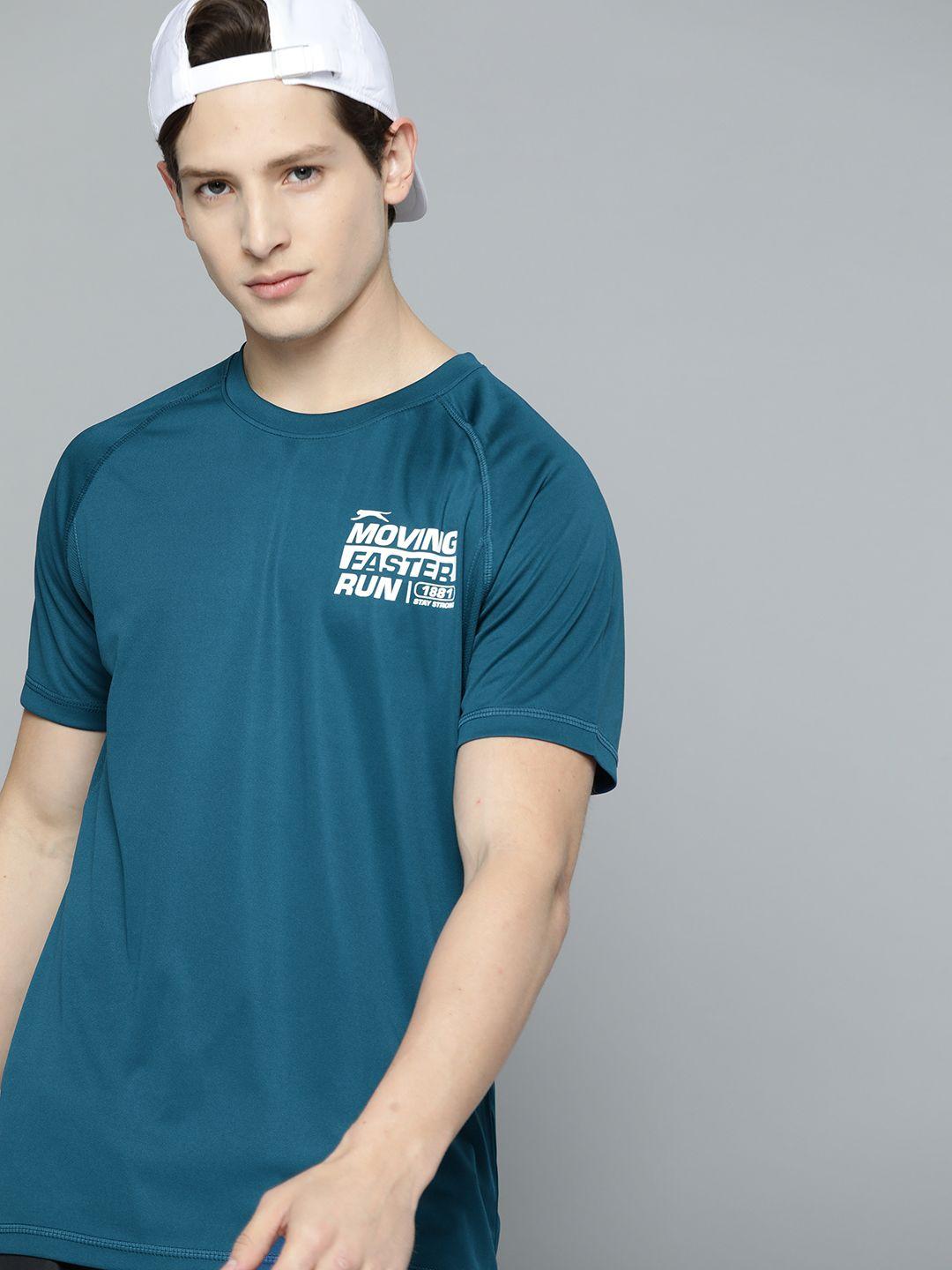 slazenger men teal typography arsenal printed t-shirt