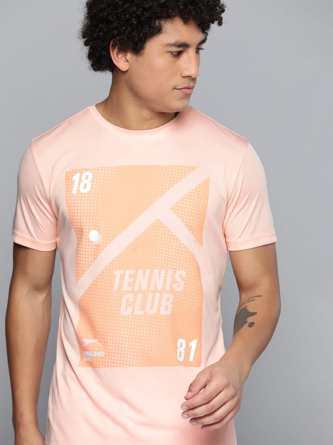 slazenger men typography printed ultra-dry tennis t-shirt