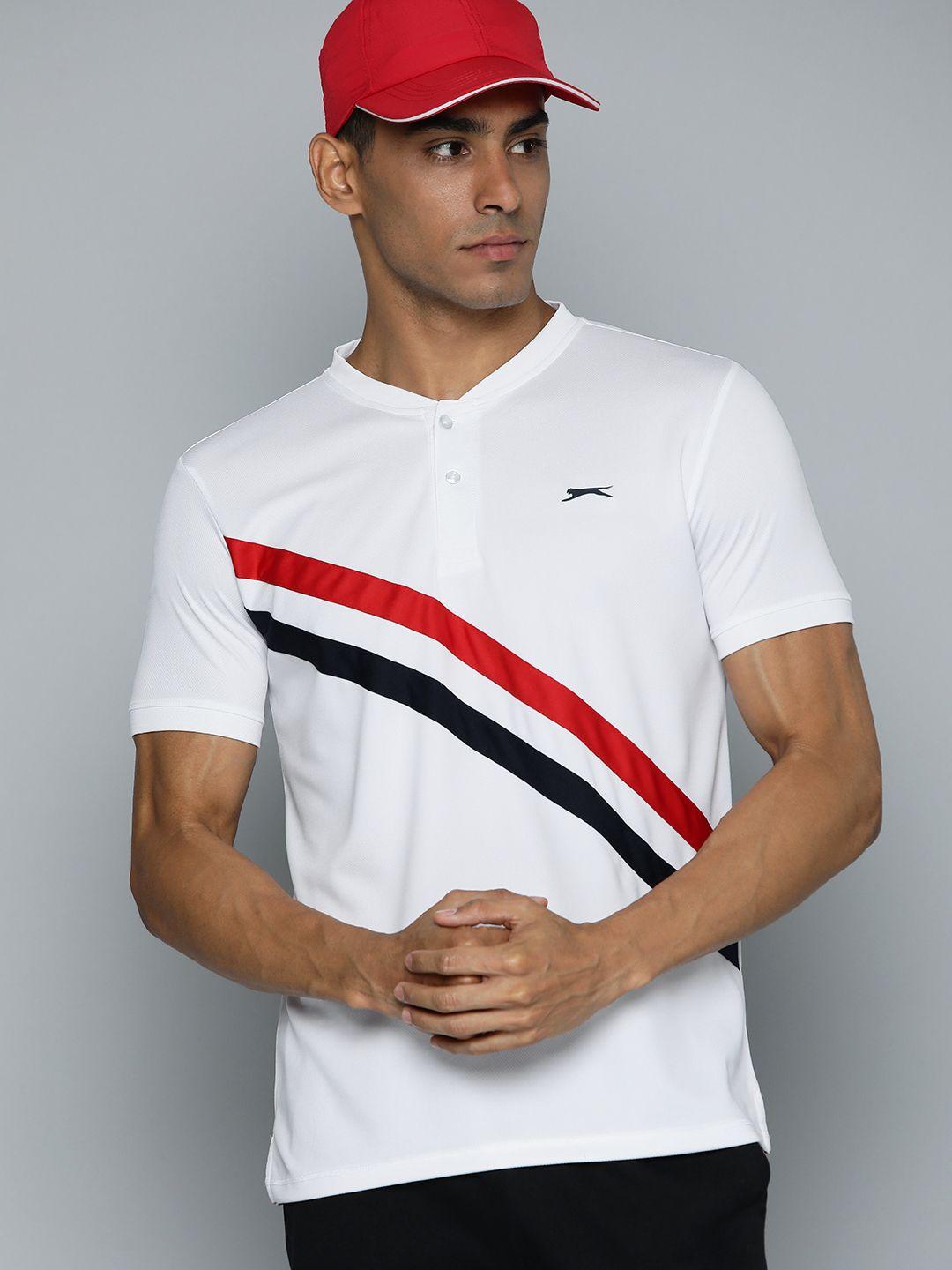 slazenger men ultra-dry striped t-shirt