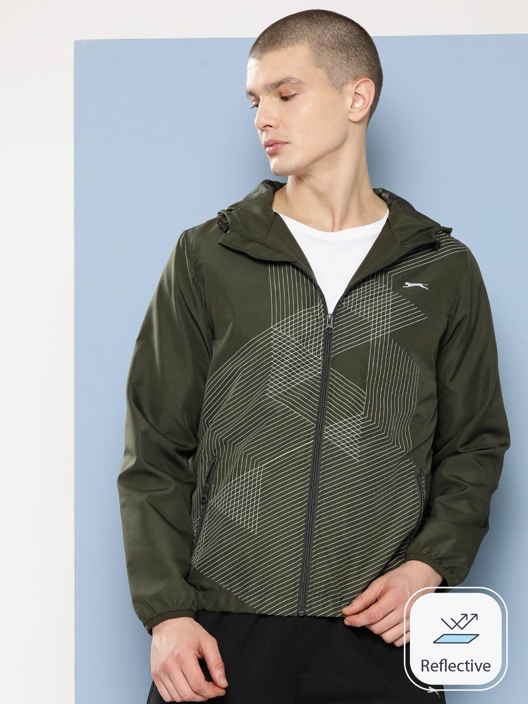 slazenger printed ultra-dry hooded jacket