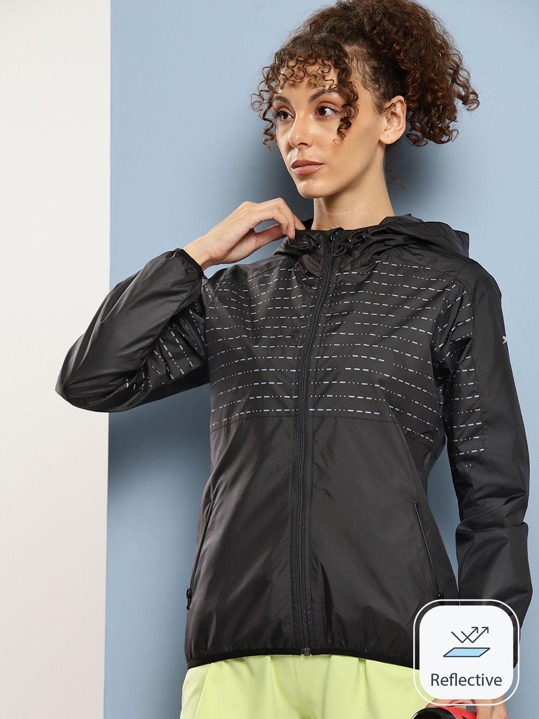 slazenger printed ultra-dry hooded sporty jacket