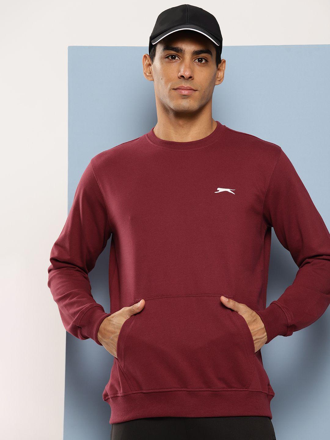 slazenger solid minimal brand logo print sweatshirt